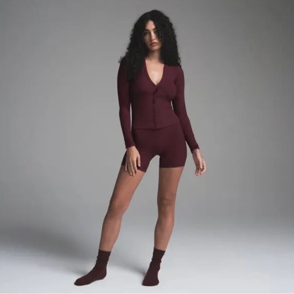 RARE 🖤SKIMS SOFT LOUNGE CARDIGAN ONYX XS - Picture 5 of 7